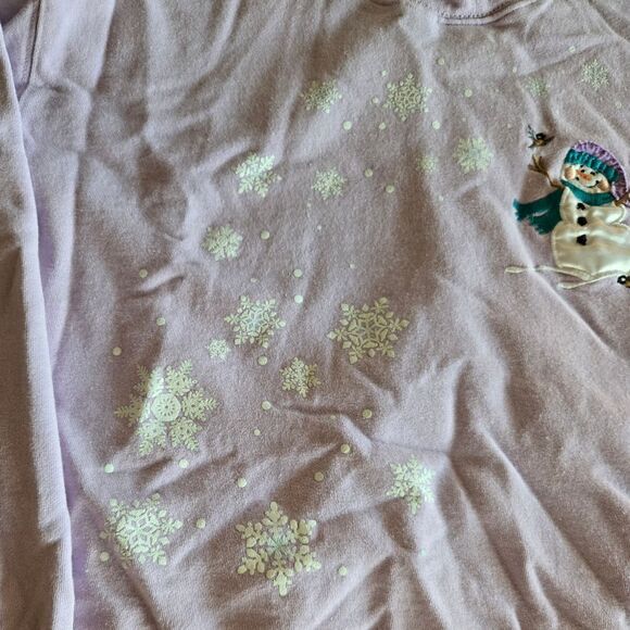 Vintage Y2K Snowman Chirstmas Crewneck Pullover Long Sleeve size XL Comfy Cute - Picture 3 of 6